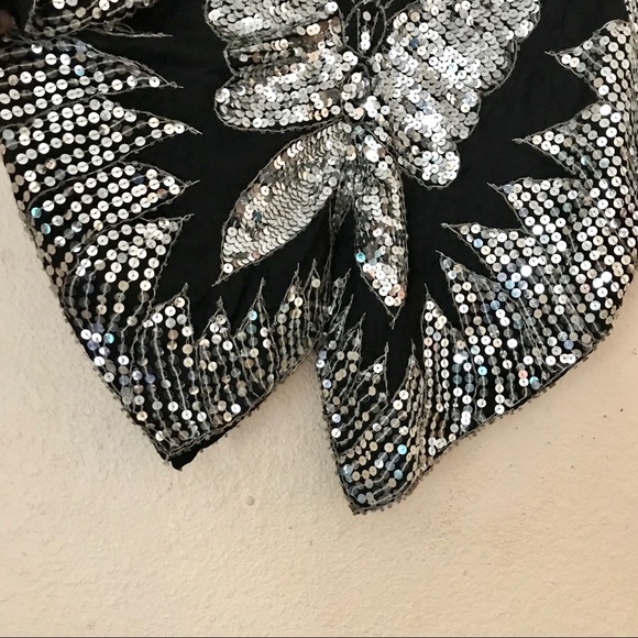 Vintage Sequin Butterfly Top - Picture 6 of 7